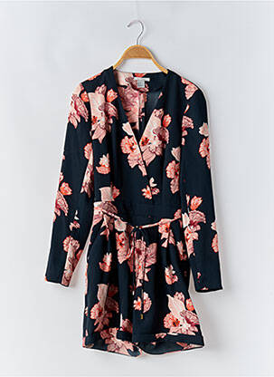 Salopetă scurtă țesătură poplin mâneci lungi albastru H&M femeie