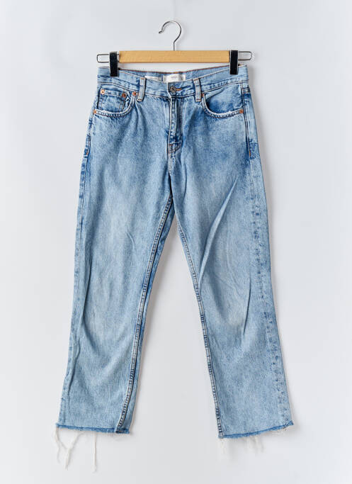 Blugi cu croială slim albastru MANGO femeie