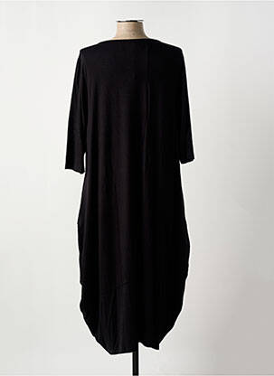 Rochie lungă croială fluidă mâneci 3/4 negru OZAI N KU femeie
