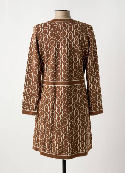 Rochie midi maro LEO & UGO femeie