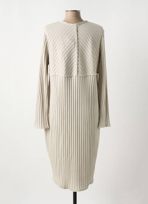 Rochie midi bej KEDZIOREK femeie