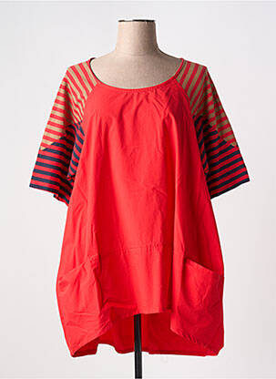 Tunică mâneci scurte roșu ALEMBIKA femeie