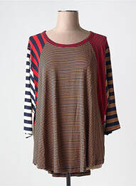 Tricou mâneci 3/4 mâneci 3/4 maro ALEMBIKA femeie