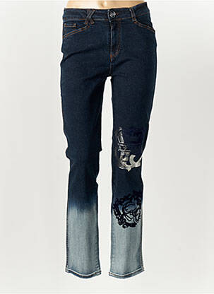 Blugi cu croială slim albastru ELISA CAVALETTI femeie