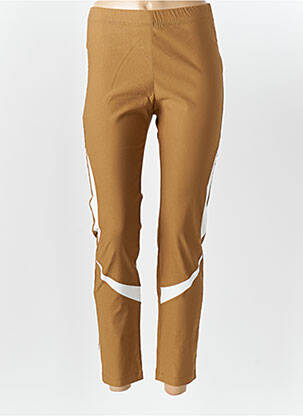 Pantalon slim talie elastică mărime normală maro ELISA CAVALETTI femeie