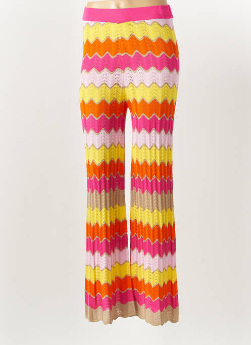 Pantalon drept roz LEO & UGO femeie