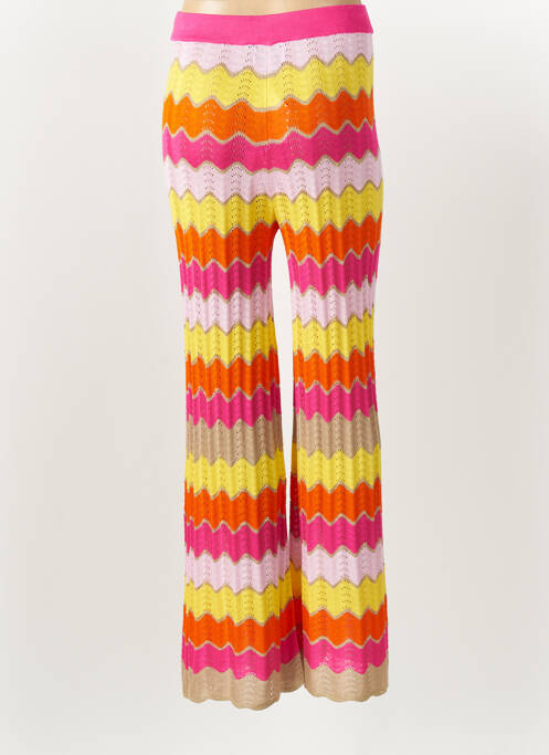 Pantalon drept roz LEO & UGO femeie