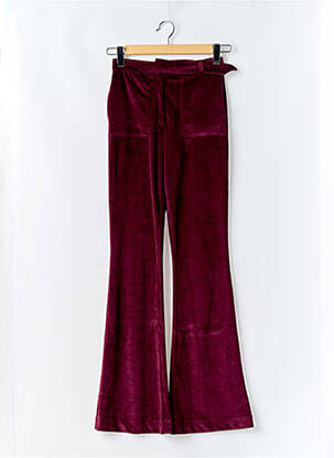 Pantalon evazat elasticitate talie înaltă roșu KAOÂ femeie