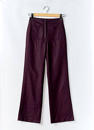 Pantalon evazat talie joasă talie joasă violet SOI PARIS femeie