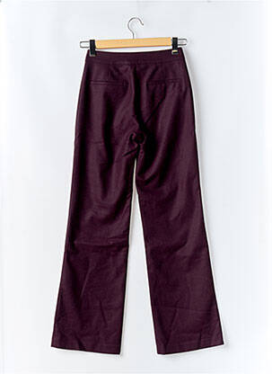 Pantalon evazat talie joasă talie joasă violet SOI PARIS femeie
