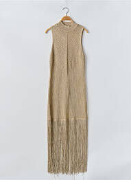 Rochie pulover elasticitate fără mâneci auriu H&M femeie