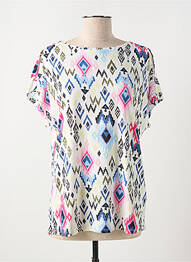 Tricou elasticitate mâneci scurte alb CECIL femme