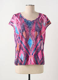 Tricou imprimeu fantezie mâneci scurte roz STREET ONE femeie