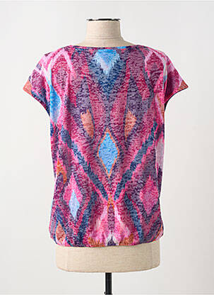Tricou imprimeu fantezie mâneci scurte roz STREET ONE femeie