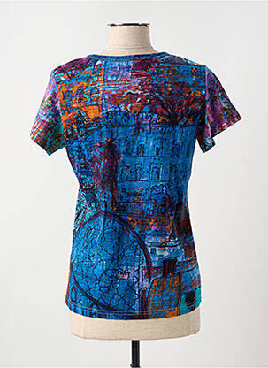 Tricou imprimeu fantezie mâneci scurte albastru ORIENTIQUE NATURALLY femeie
