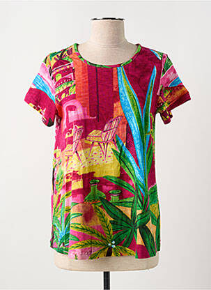 Tricou elasticitate mâneci scurte verde ORIENTIQUE NATURALLY femeie