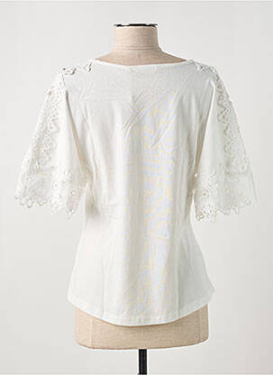 Tricou elasticitate mâneci scurte bej CREAM femeie