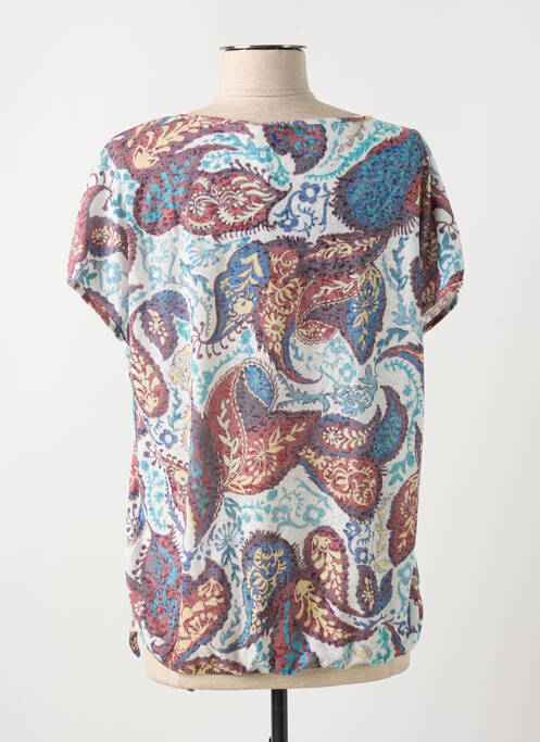 Tricou guler în v mâneci scurte albastru CECIL femme