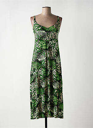 Rochie midi croială fluidă bretele subțiri verde GEISHA femeie