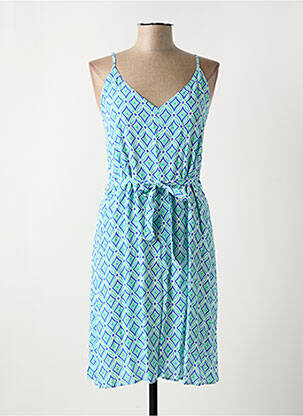 Rochie midi albastru JULIE GUERLANDE femeie