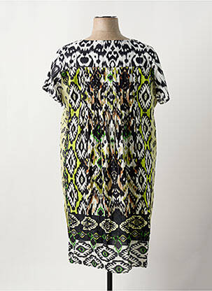 Rochie midi croială fluidă mâneci scurte negru ORIENTIQUE NATURALLY femeie