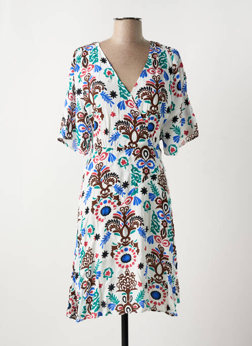 Rochie midi alb C'EST BEAU LA VIE femeie