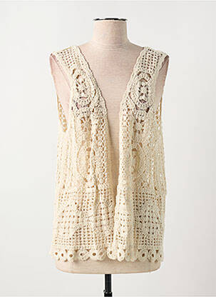 Vestă fără mâneci bej C'EST BEAU LA VIE femeie