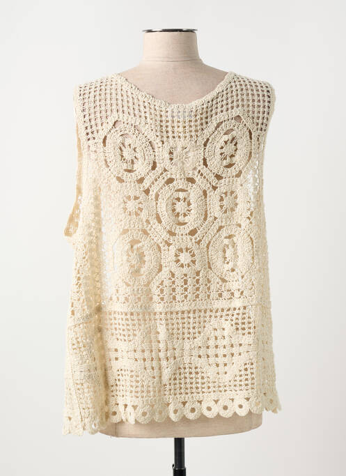 Vestă fără mâneci bej C'EST BEAU LA VIE femeie