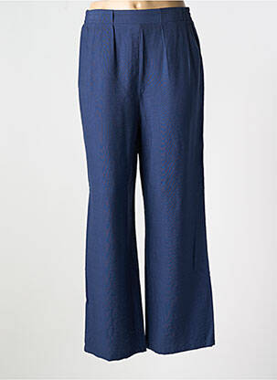 Pantalon drept talie elastică albastru C'EST BEAU LA VIE femeie