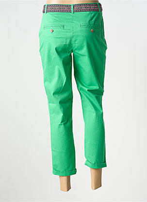 Pantalon trei sferturi buzunare verde JULIE GUERLANDE femeie