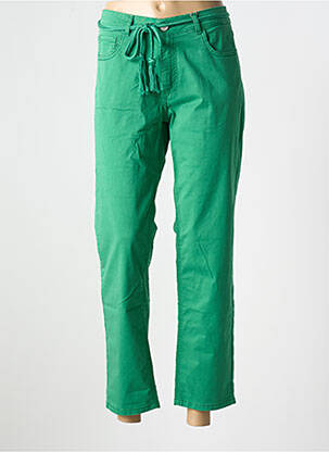 Pantalon drept elasticitate mărime normală verde PARA MI femeie