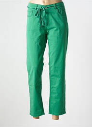 Pantalon drept elasticitate mărime normală verde PARA MI femme