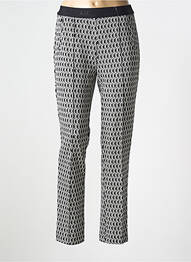 Pantalon slim talie elastică mărime normală negru ANNA MONTANA femme