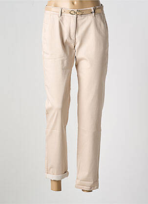 Pantalon chino țesătură poplin mărime normală bej BETTY BARCLAY femeie