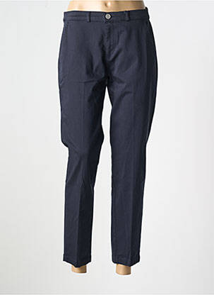 Pantalon chino țesătură poplin mărime normală albastru PARA MI femeie