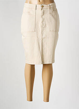 Fustă midi bej PARA MI femeie