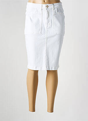 Fustă midi alb PARA MI femeie