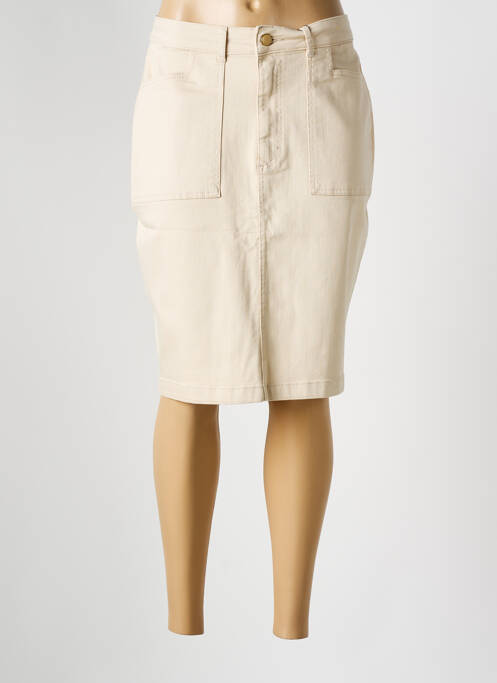 Fustă midi bej PARA MI femeie