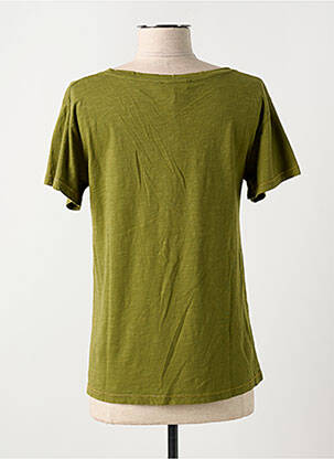 Tricou guler în v mâneci scurte verde PAKO LITTO femeie