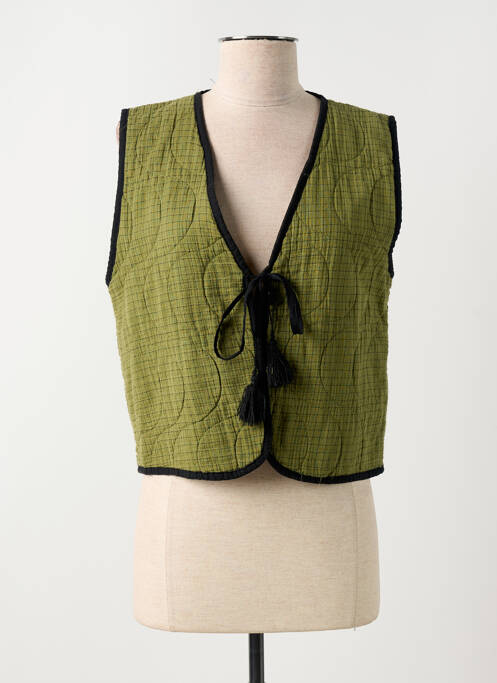 Vestă fără mâneci verde JOHANNA PARIS femeie