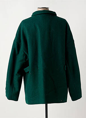 Palton scurt croială dreaptă fără glugă verde TRENCH & COAT femeie