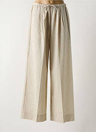 Pantalon drept talie elastică bej GRACE & MILA femme
