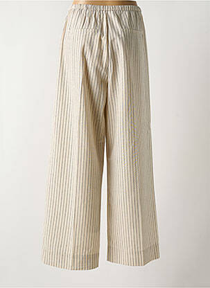Pantalon drept talie elastică bej GRACE & MILA femeie