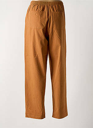 Pantalon drept talie elastică maro GRACE & MILA femeie