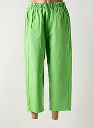Pantalon 7/8 talie elastică verde INTUITION femeie
