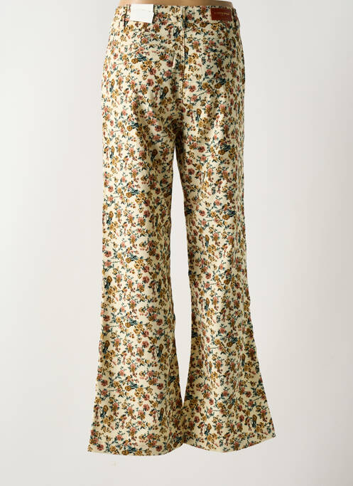 Pantalon evazat bej LA PETITE ETOILE femeie