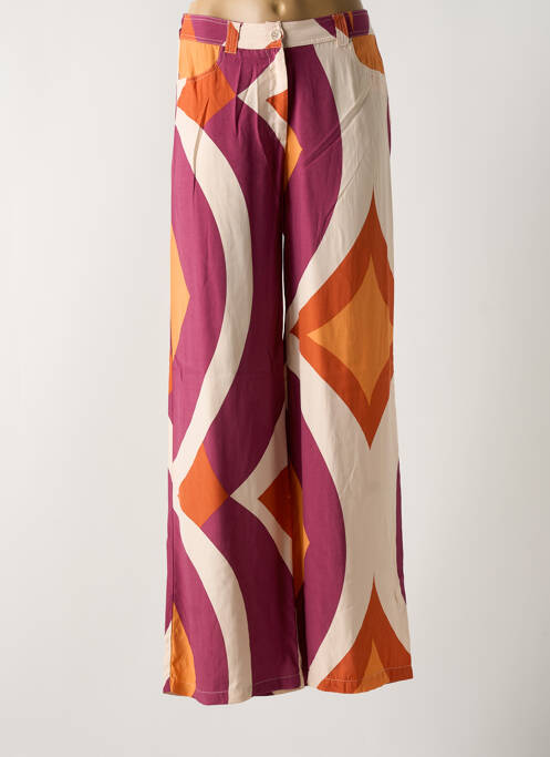 Pantalon larg violet ANGE femeie