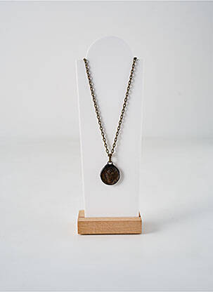 Colier materiale metalice maro IGUAN femeie