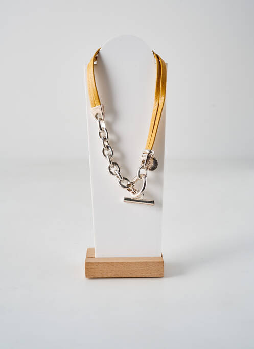 Colier argintiu SECRET DE CUIR femeie