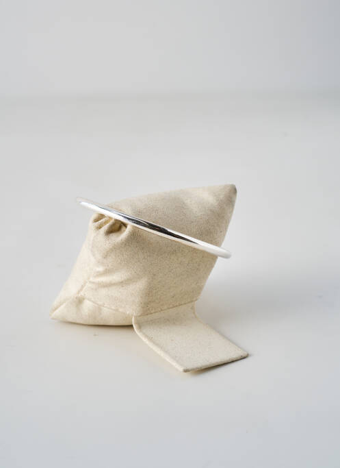 Brățară Jonc argintiu SECRET DE CUIR femeie